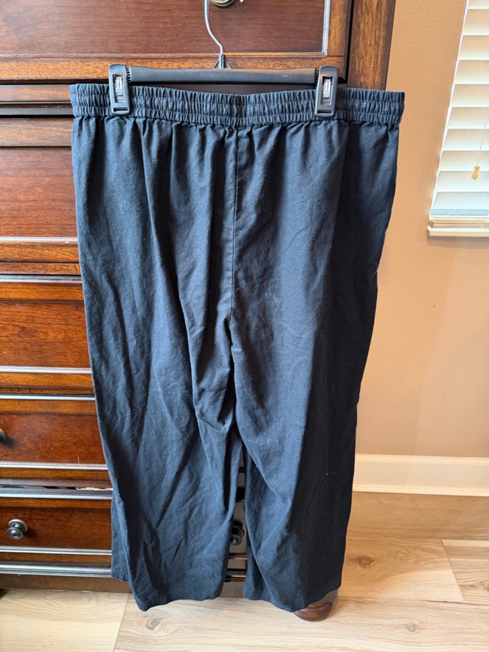 J. Crew Factory Linen Blend Slim Wide Leg Drawstring Pants - Picture 6 of 6